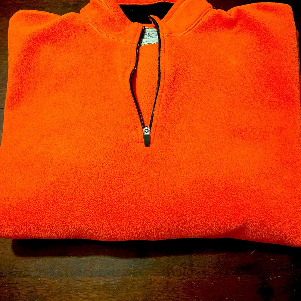 Old Navy men’s fleece quarter zip sweatshirt- orange